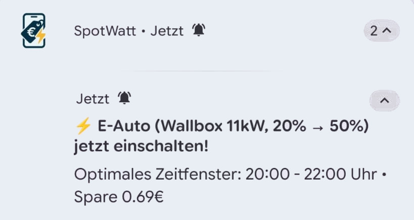 Geräte-Erinnerung Push-Benachrichtigung