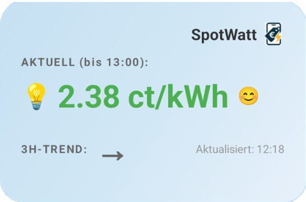 SpotWatt Widget Screenshot